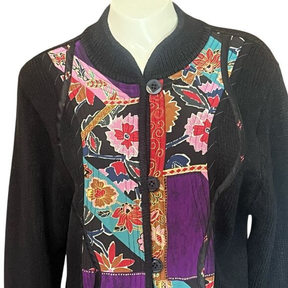 KOOS of Course! Vintage Patchwork Detail Long Duster Cardigan - Picture 4 of 8